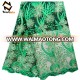 china wholesale polyester fabric black green tulle lace stock fabric